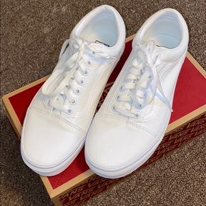 All white Vans